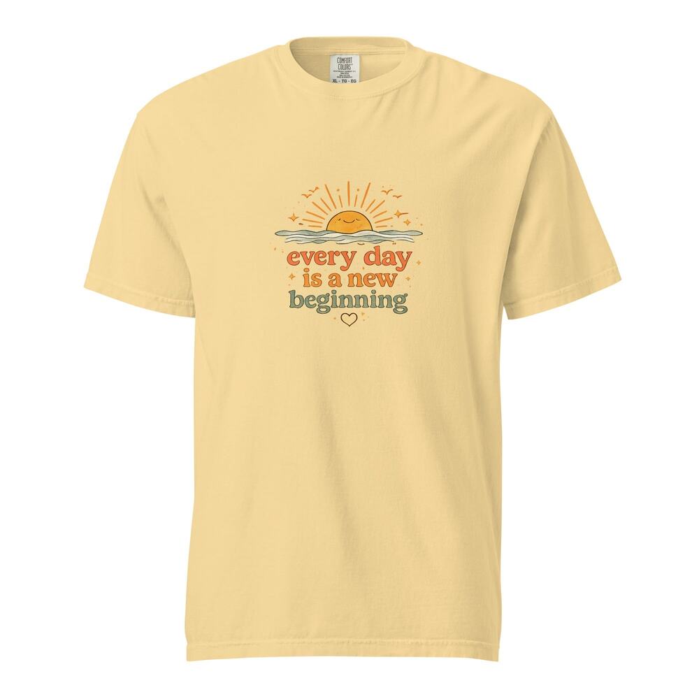 New beginning garment-dyed heavyweight t-shirt